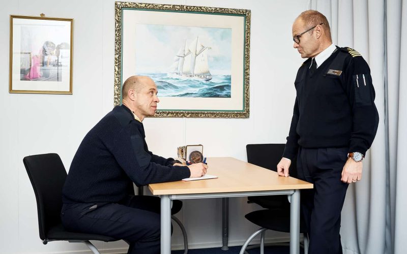 Marinchef Jens Nykvist och marinens förvaltare, Anders Wiberg, har byggt upp ett nära samarbete.
