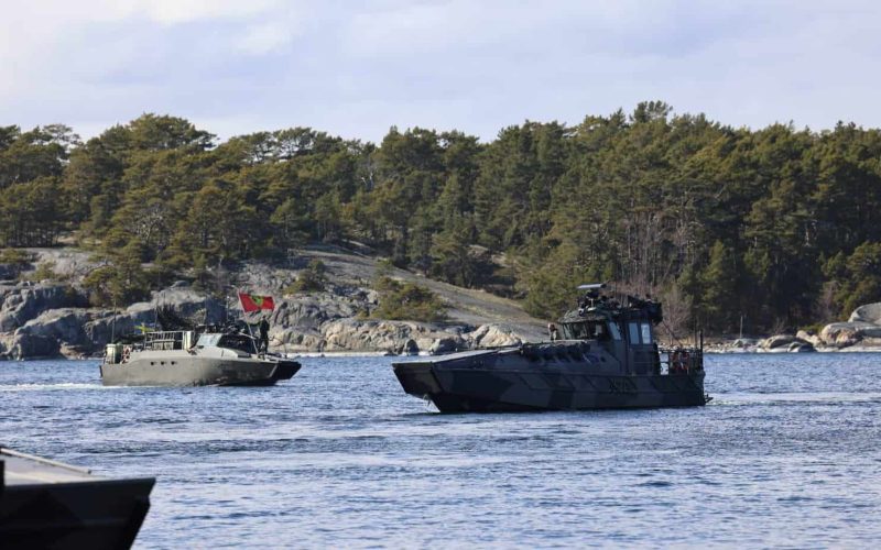 Nylands brigad från Finland anländer till Berga. Foto: Nylands brigad.