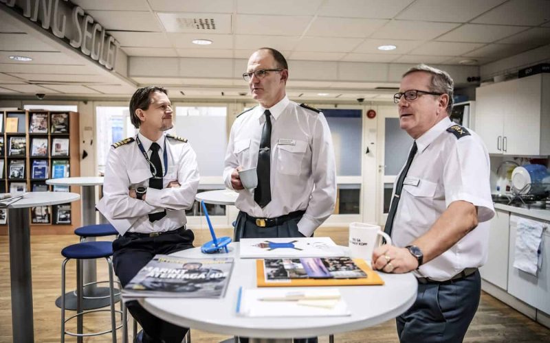 Säkerhetsinspektionens inspektörer samarbetar ofta och delar information med varandra. Från vänster: Per Öhrstedt, SjöI, Christer Tistam, SäkI, och Jörgen Forsberg, MarkI.
