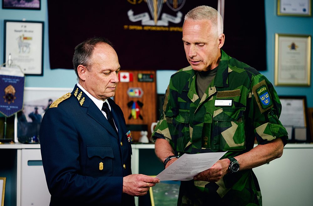 Major Roger Djupsjö och generalmajor Anders Callert