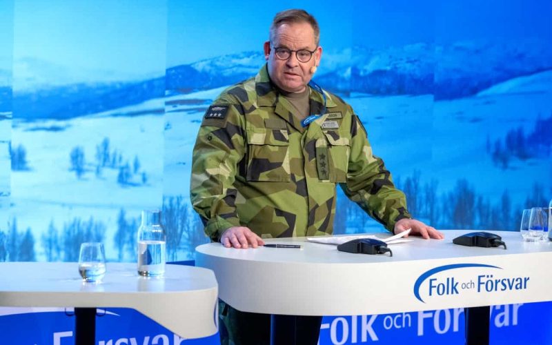 Generallöjtnant, Michael Claesson, chef för Försvarsstaben. Foto: Ulf Palm.